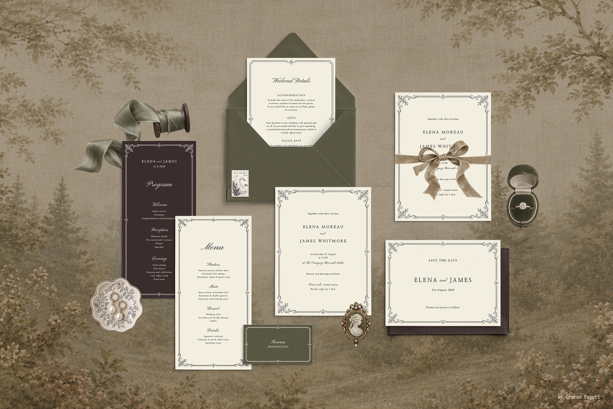 HEIRLOOM WEDDING | 48 templates, an Invitation Template by Crocus Paperi (Photo 16 of 19)