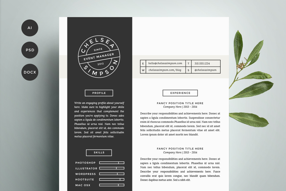 Resume & Cover Letter Template, a Resume Template by Refinery Resume Co. (Photo 1 of 2)