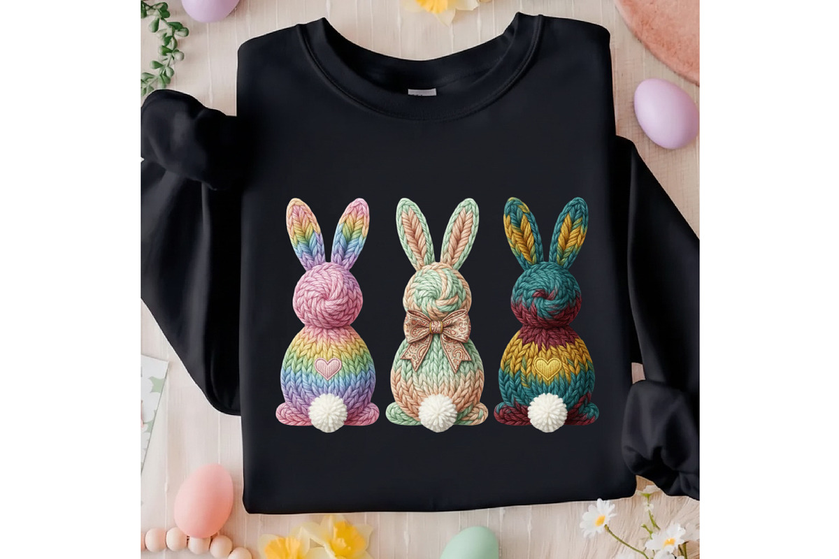 Happy Easter Bunny Png Faux Yarn Eas, an Illustration by designcity5 (Photo 8 of 9)