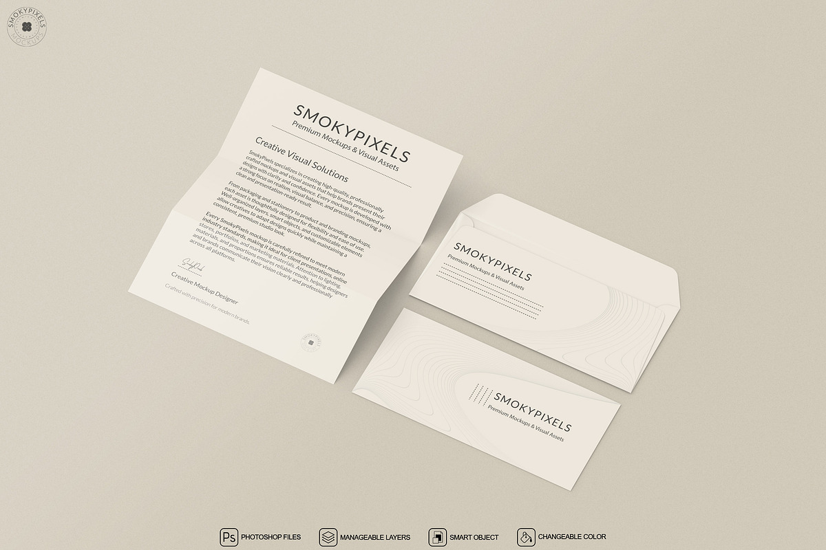 Premium Stationery Mockup Set, a Product Mockup by SmokyPixels (Photo 4 of 6)