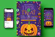 Halloween Trick or Treat Flyer, a Flyer Template by Creativestoree (Thumbnail 3 of 5)