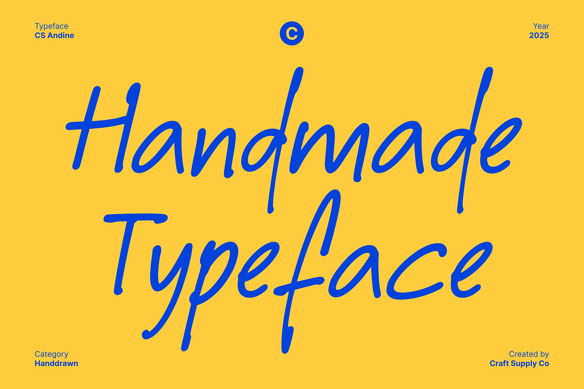 CS Andine – Handwriting Font, a Handwritten Font by Craft Supply Co. (Photo 2 of 8)