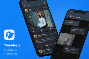 Social Network App UI Kit Tweetora