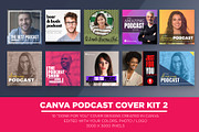 Canva Podcast Cover Kit 2, a Social Media Template by Mike Brennan Art & Design (Thumbnail 1 of 2)
