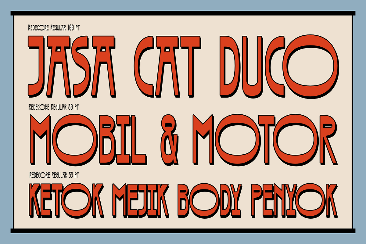 Redecore – Art Deco Font Family, a Sans Serif Font by Griyo Type (Photo 7 of 12)