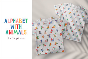 Seamless Pattern With Cute Alphabet