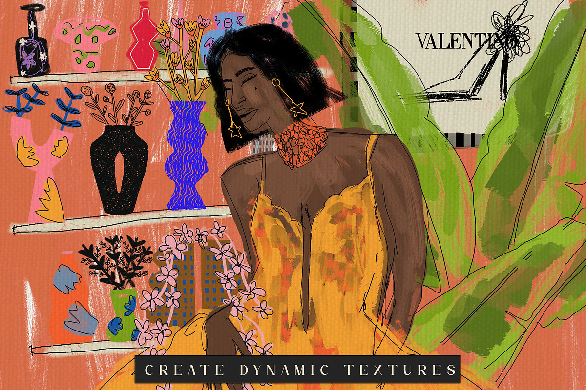 Procreate Texture brushes and stamps, a Brush Add-On by Neon Wild (Photo 5 of 6)