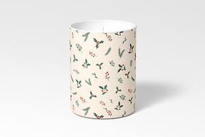 Christmas Twigs Vector Pattern