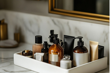 Chic bathroom counter setup, an Architecture Photo by Beautiful things