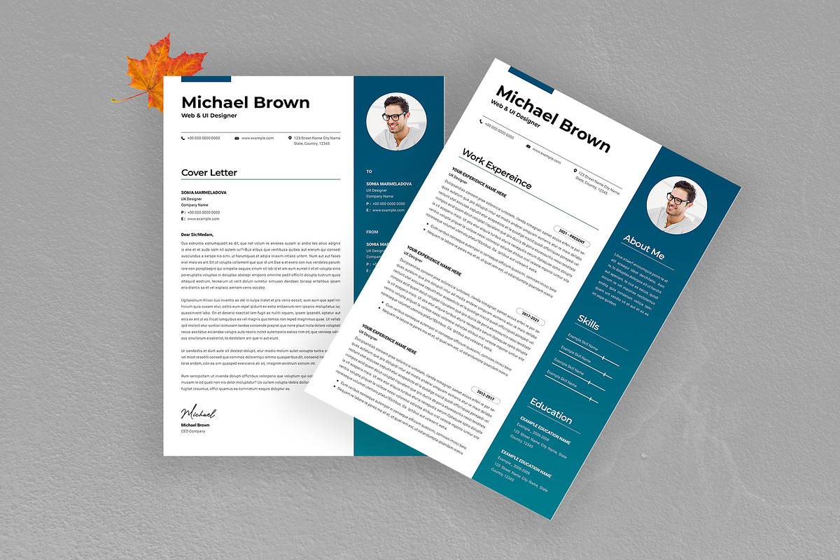 Minimalist Resume and Cover Letter preview 2