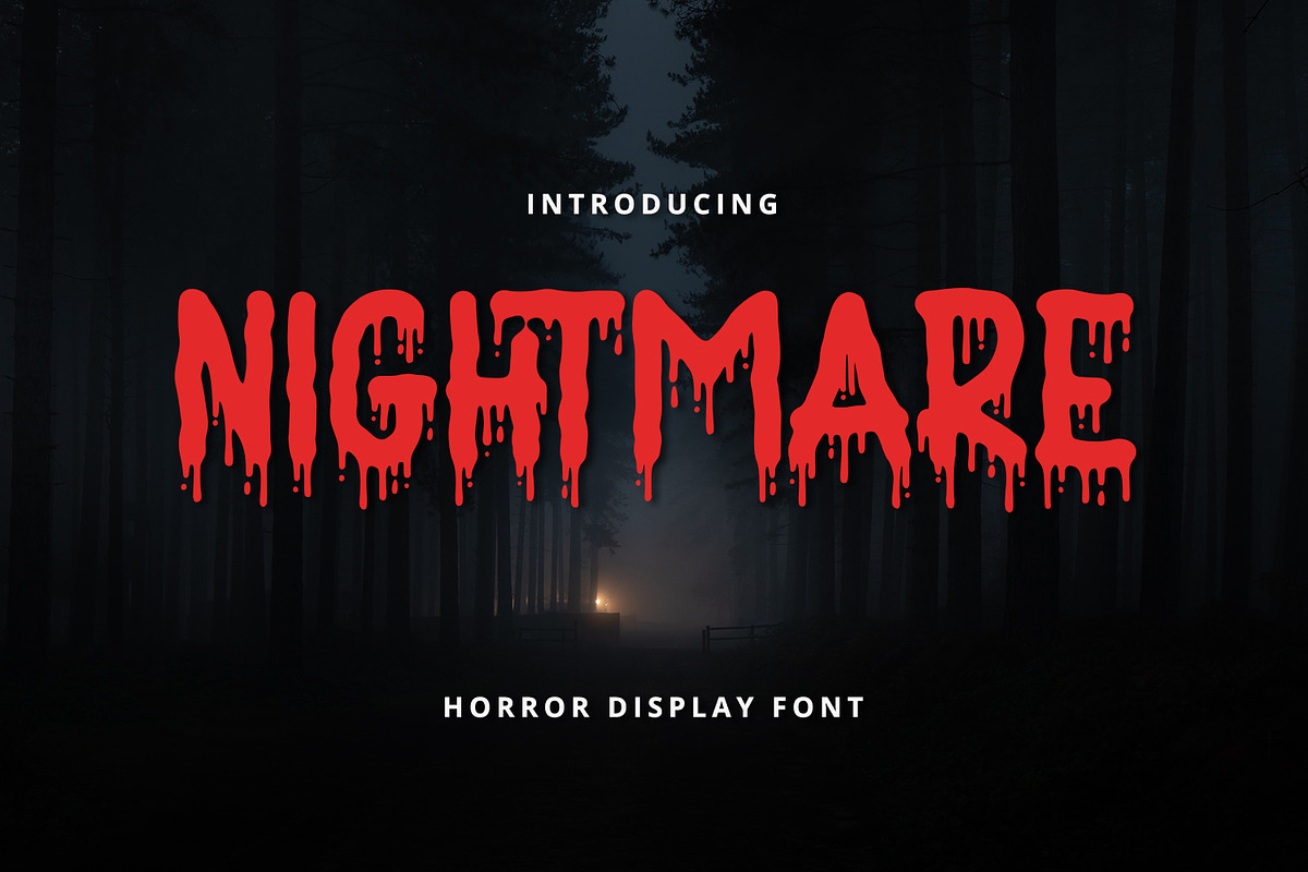 Nightmare - Horror Display Font, a Sans Serif Font by Alpaprana (Photo 1 of 10)
