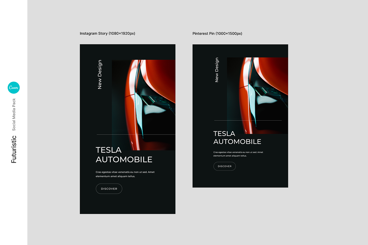 Futuristic Canva Social Media Pack, a Social Media Template by Goashape Studio (Photo 4 of 9)