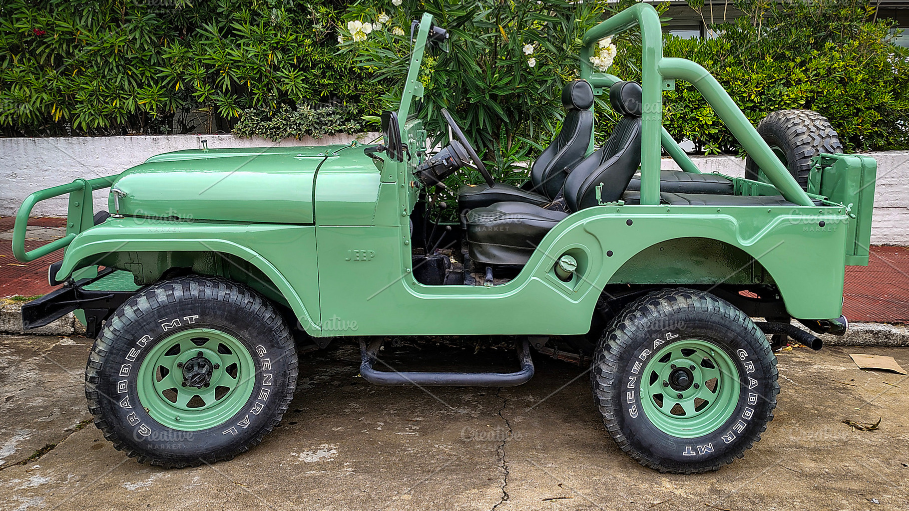 Jeep parked at street, punta del este city, uruguay, a Transportation Photo by DanFLCreativo