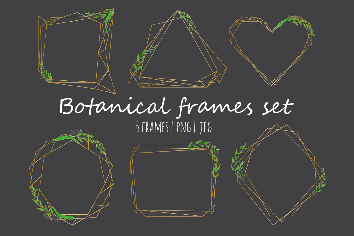 Geometrical frames with watercolor, an Illustration by Annakristal (Photo 2 of 3)