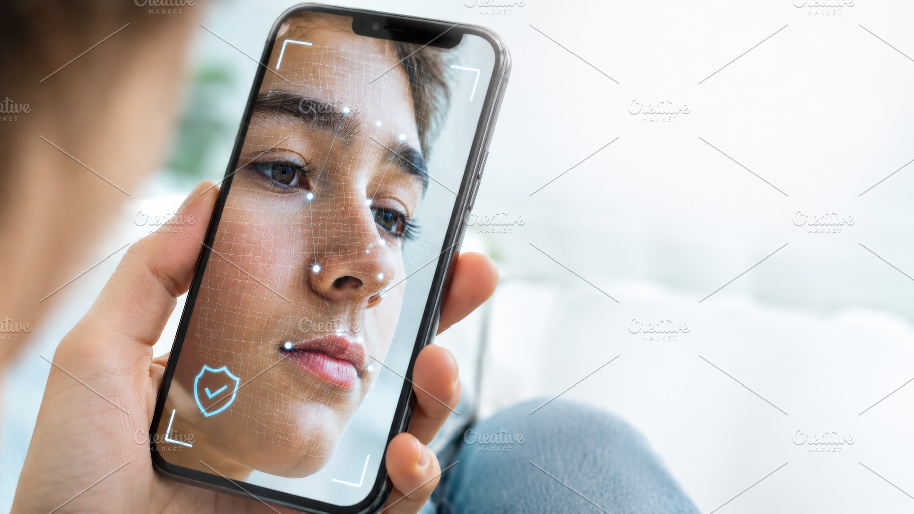 Facial recognition technology analyz, a Photo by Dvoevnore photos