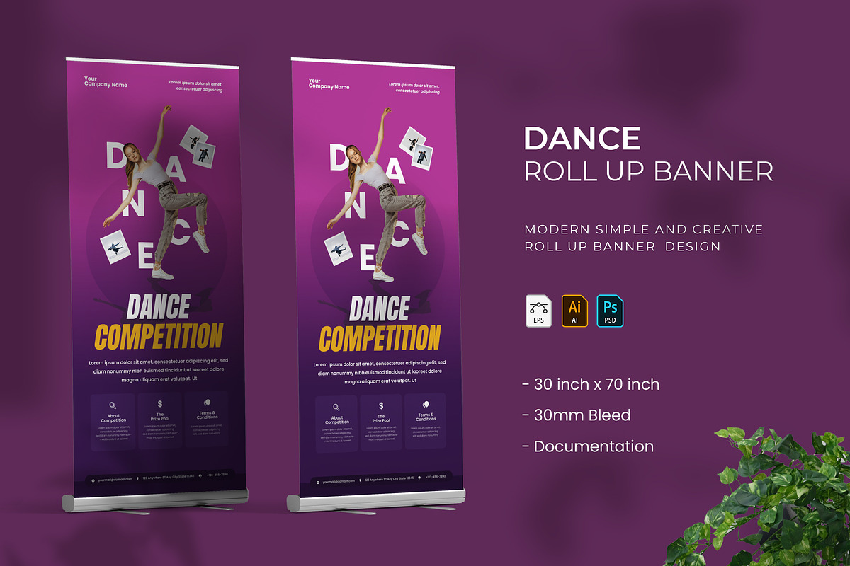 Dance - Roll Up Banner, a Print Template by VUNIRA