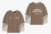 Double Layer Sleeve T-shirt Mockup, a Shirt Mockup by Unerispace (Thumbnail 2 of 5)