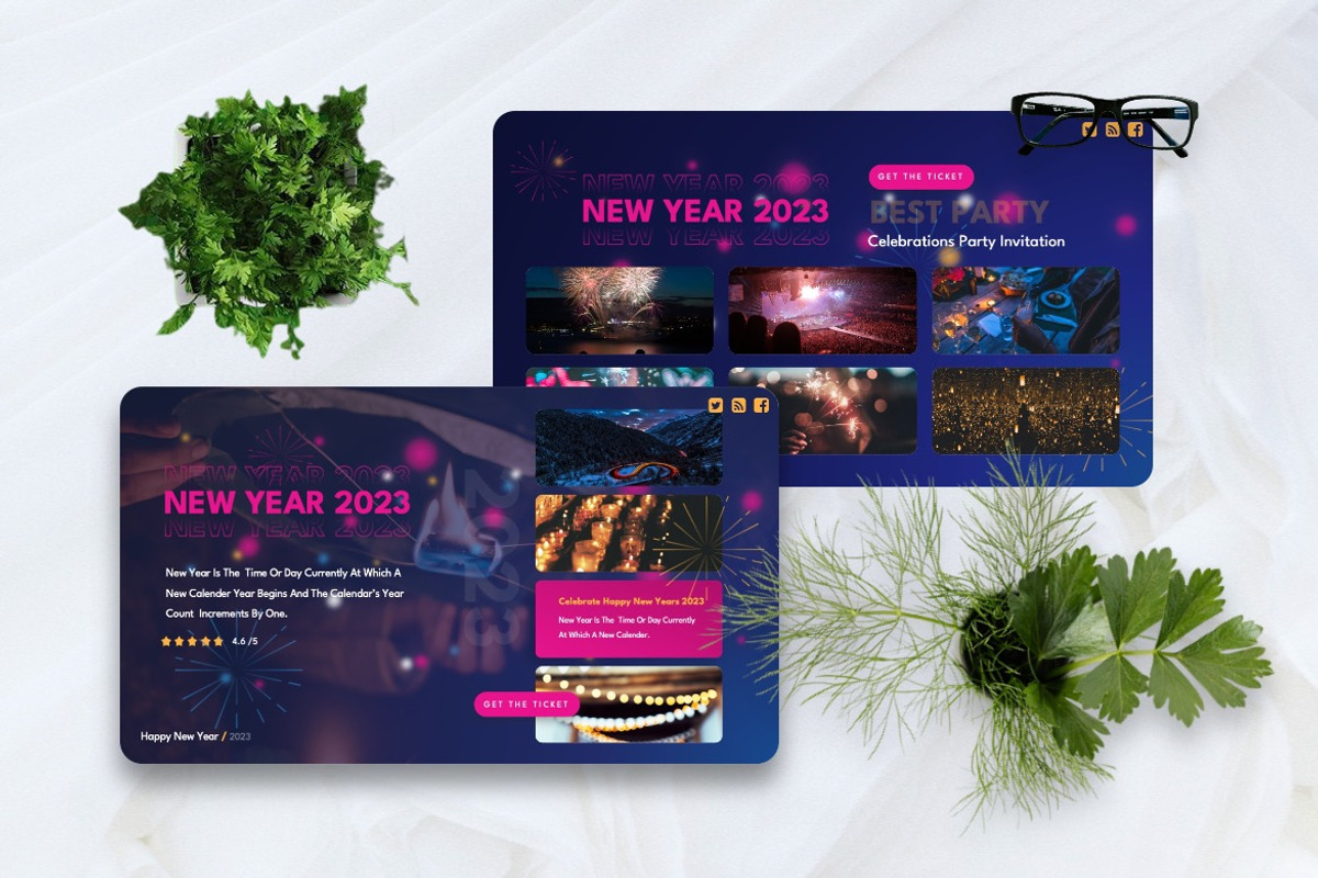 Celebrate - New Year 2023 Powerpoint, a Presentation Template by Dhabee (Photo 3 of 8)