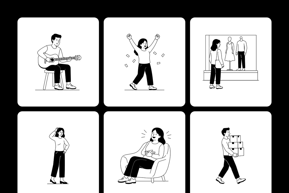 50 People Line Illustrations, a Person Illustration by Brickclay (Photo 11 of 11)