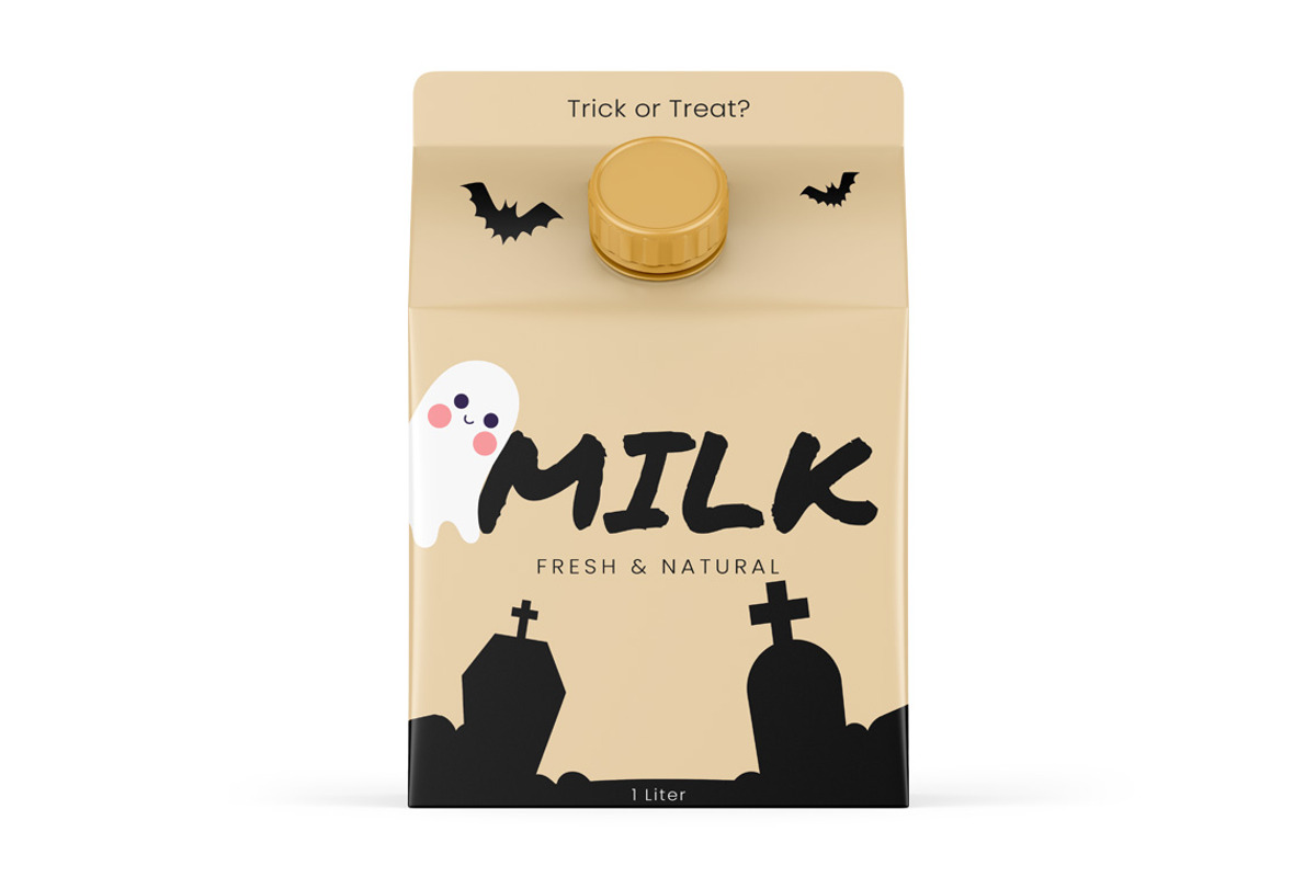 Halloween Milk Carton Mockups, a Packaging Mockup by Mockups Expert (Photo 2 of 5)