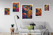 Oil Painting Style Cityscape, a Decorative Illustration by Housui Patterns (Thumbnail 9 of 9)
