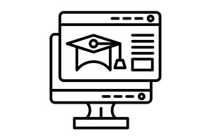 Learning Platform Line Icon
