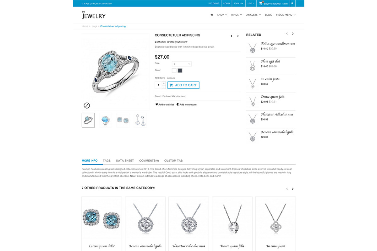 Jewelry-Responsive Prestashop Theme, a Templates & Theme by neutrontheme (Photo 5 of 6)