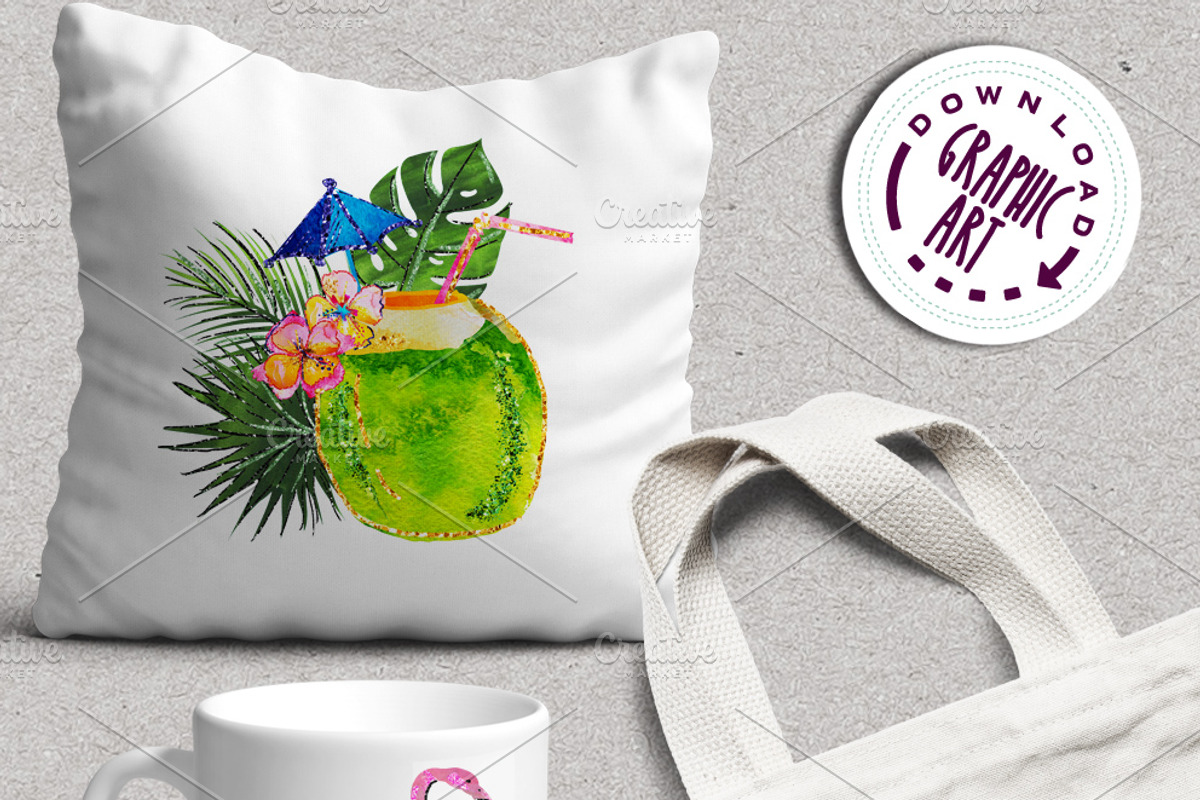 Tropical Summer Clip Art, a Texture Illustration by Download Graphic Art (Photo 6 of 6)