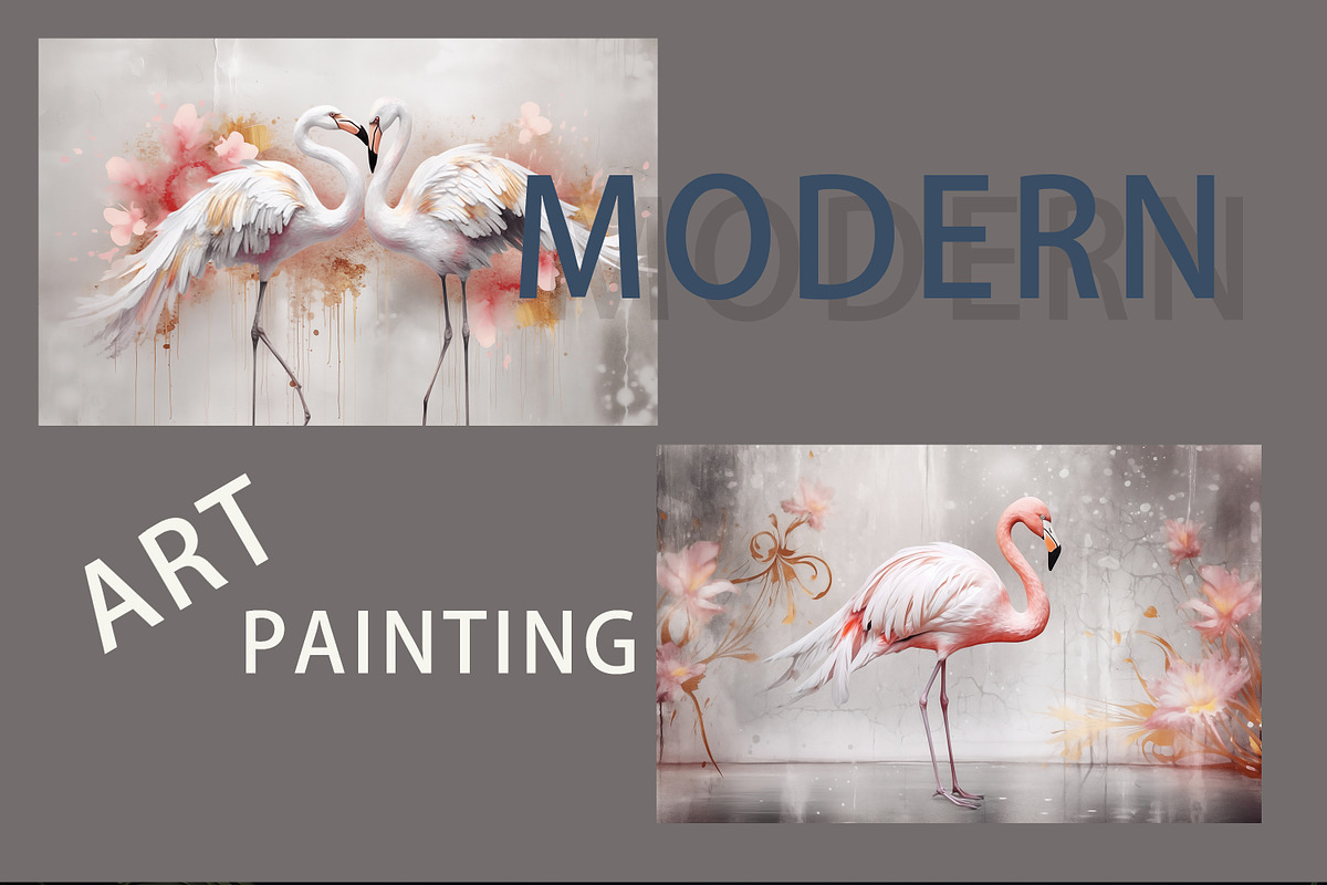 Hand drawn flamingo wallpaper, a Wallpaper Graphic by Muzi pear studio (Photo 9 of 12)