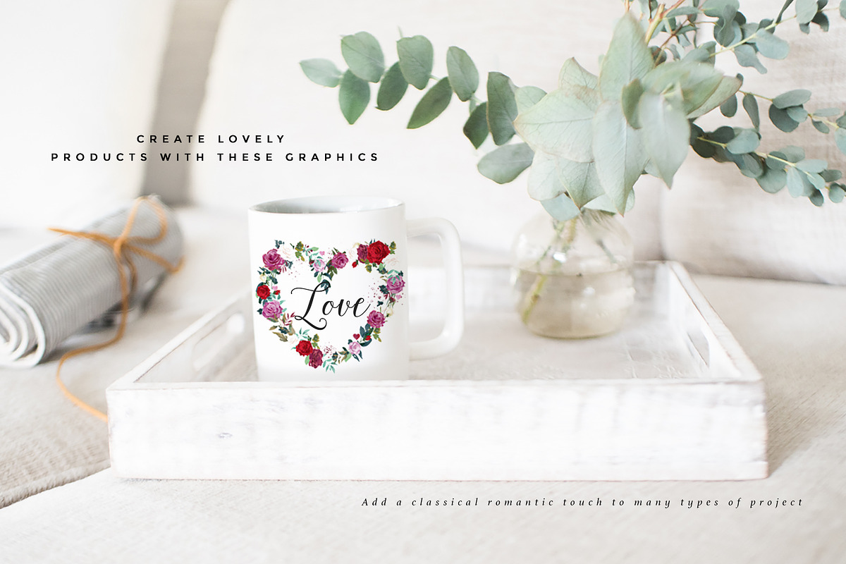 Romance Watercolor Clipart, an Illustration by Twigs and Twine (Photo 6 of 6)