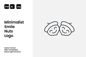Minimalist Smile Nuts Logo, a Branding & Logo Template by Luxury Logos