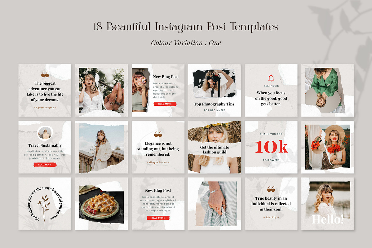 Instagram Puzzle Template in CANVA, a Social Media Template by RWstudio (Photo 2 of 8)