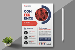Conference Flyer Layout, a Flyer Template by MightyDesign