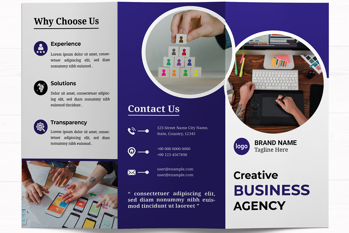 Business Agency Trifold Brochure, a Brochure Template by MightyDesign (Photo 3 of 7)