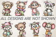 Whimsical Easter Cute Animals Set, an Animal Illustration by RobertsArt (Thumbnail 5 of 6)