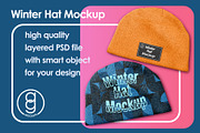 Winter Hat Mockup, a Hat Mockup by AG Mockups (Thumbnail 1 of 3)