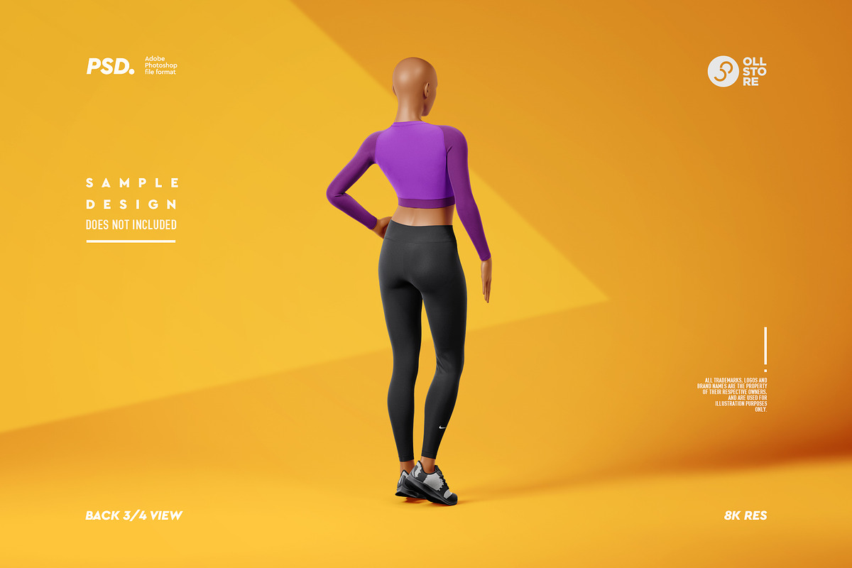 Women's Activewear Mockup Set, a Shirt Mockup by OllStore (Photo 11 of 17)