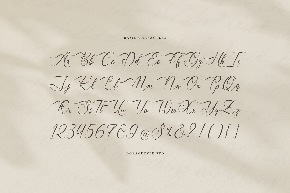 Mallsreya Beauty Calligraphy Script, a Script Font by gracetype_studio (Photo 10 of 12)