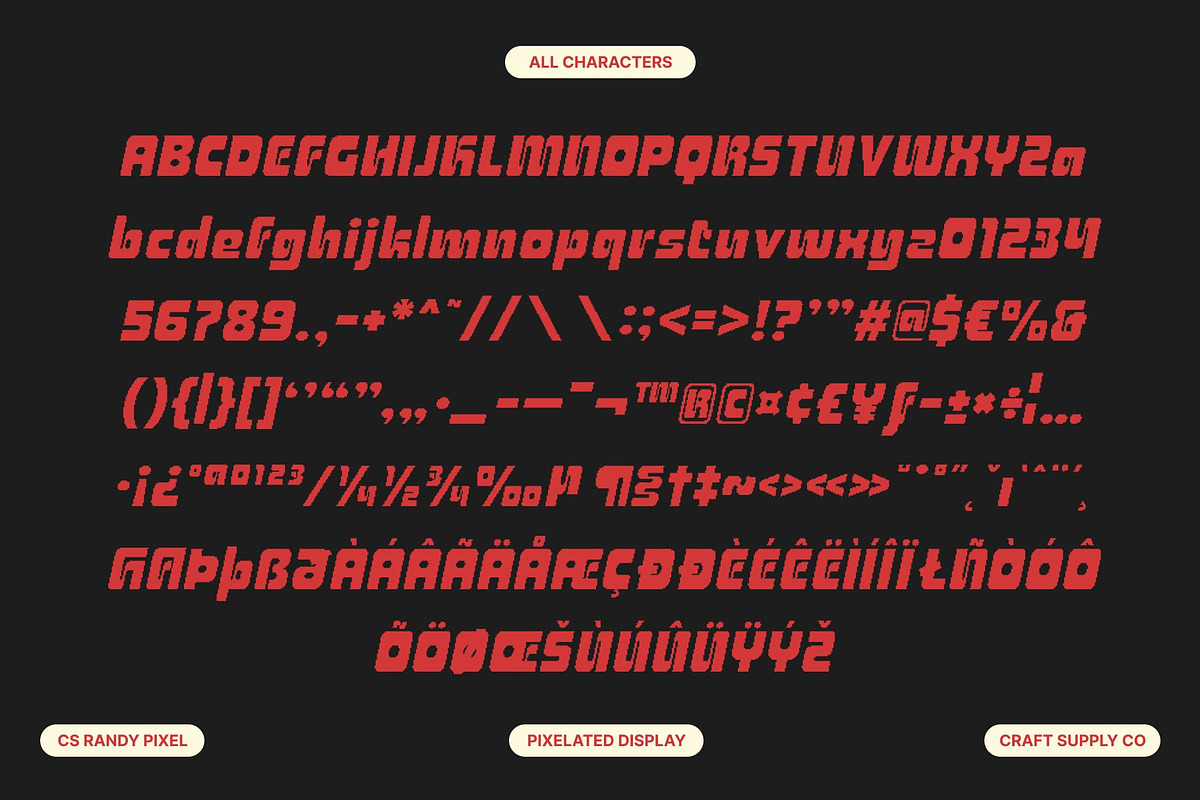 CS Randy Pixel, a Sans Serif Font by Craft Supply Co. (Photo 7 of 7)