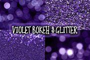 Violet Bokeh & Glitter Backgrounds, a Texture Graphic by Paper Element (Thumbnail 3 of 3)