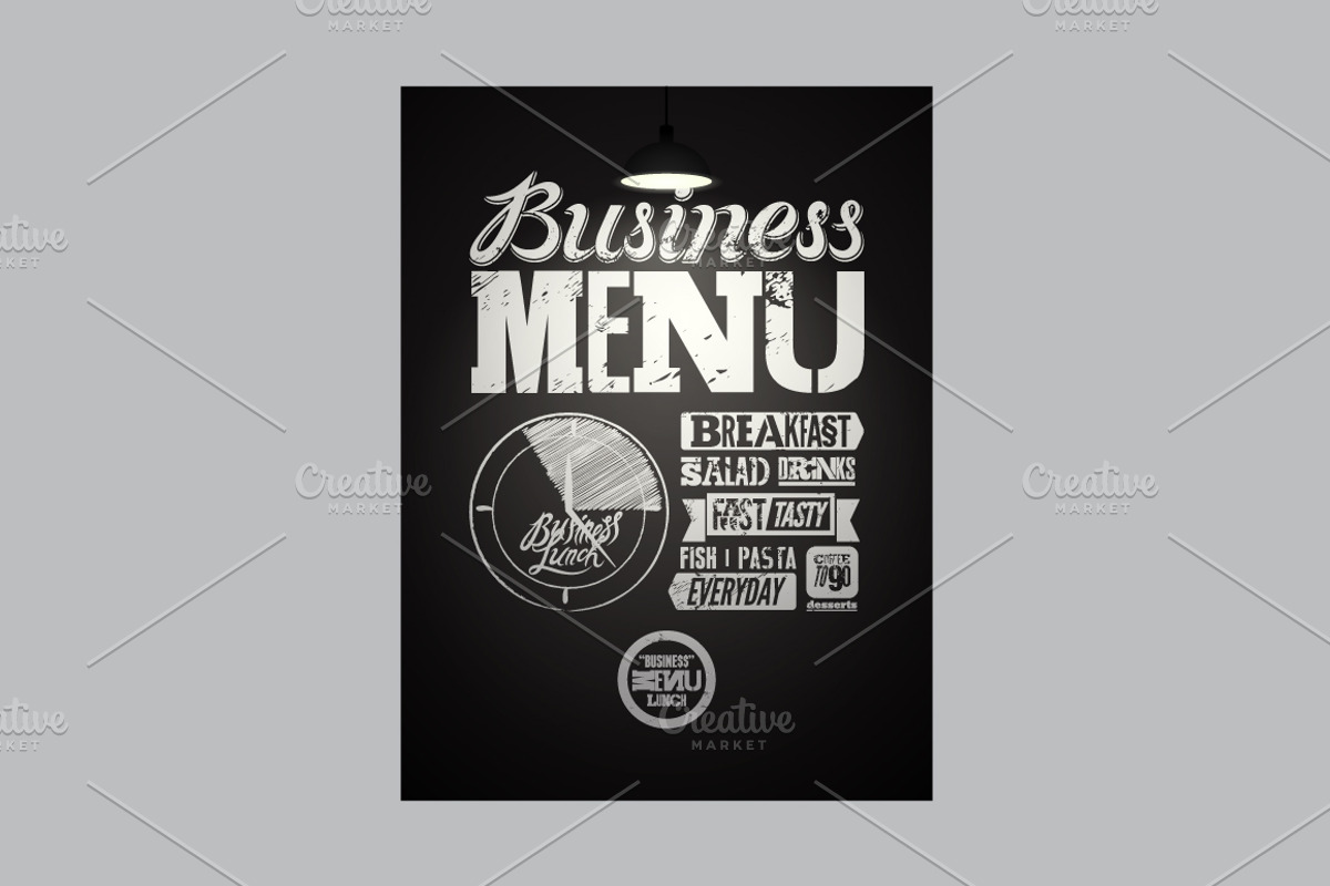 Business Lunch Menu vector designs., a Food Illustration by PoPaShop (Photo 6 of 10)