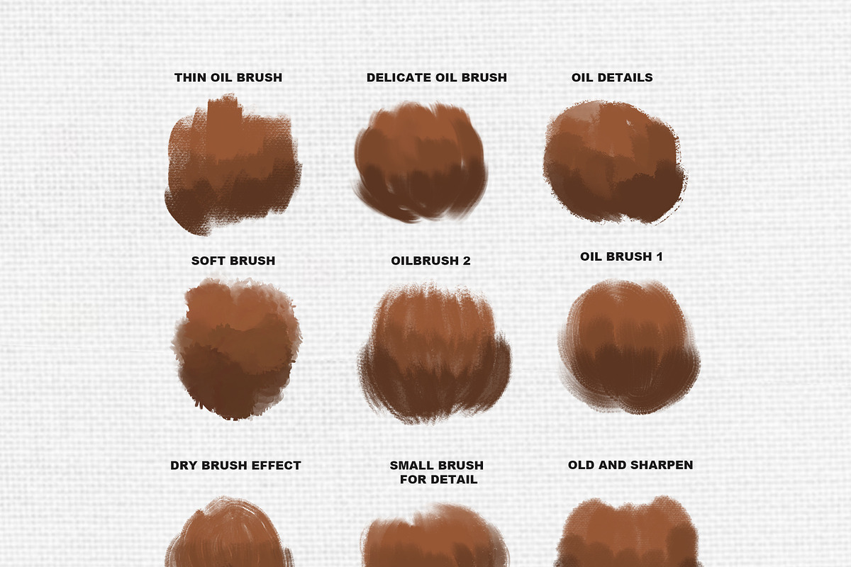 VINTAGE OIL. Procreate brushes, a Brush Add-On by Spark Studio Brushes (Photo 5 of 7)