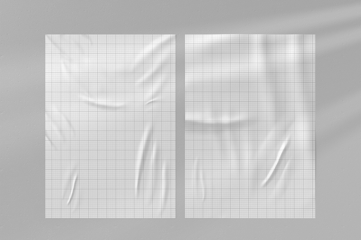 Wall Poster Mockup with Wrinkled, a Product Mockup by graphypix (Photo 4 of 4)