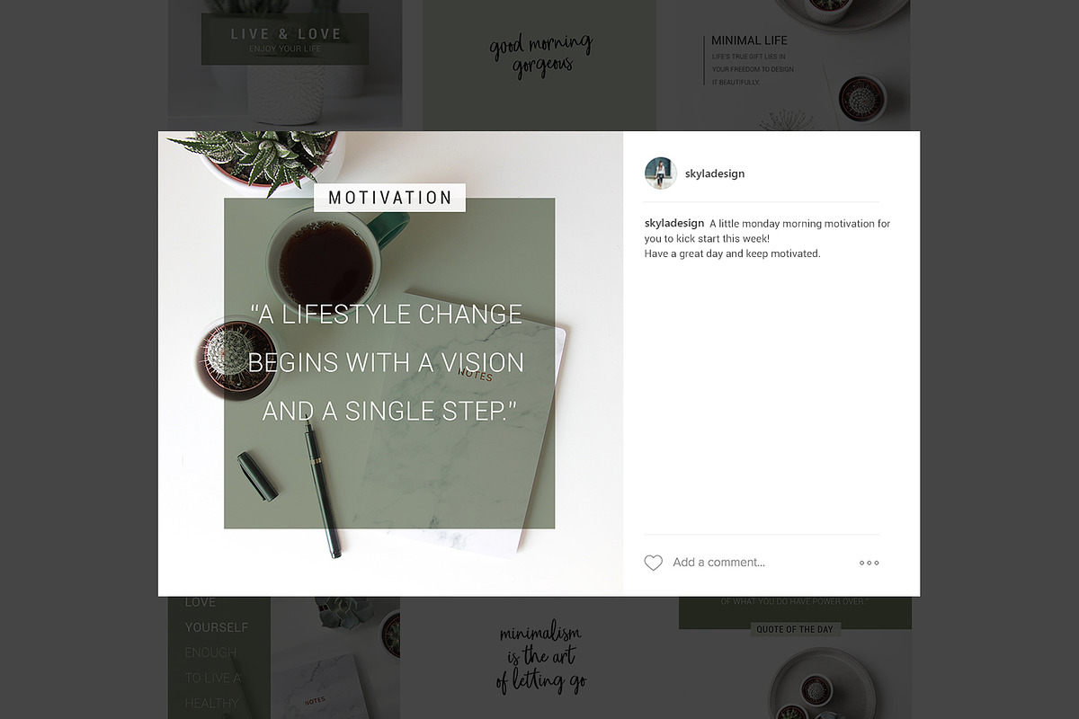 Social Media templates images & font, a Social Media Template by Angele Kamp (Photo 4 of 9)