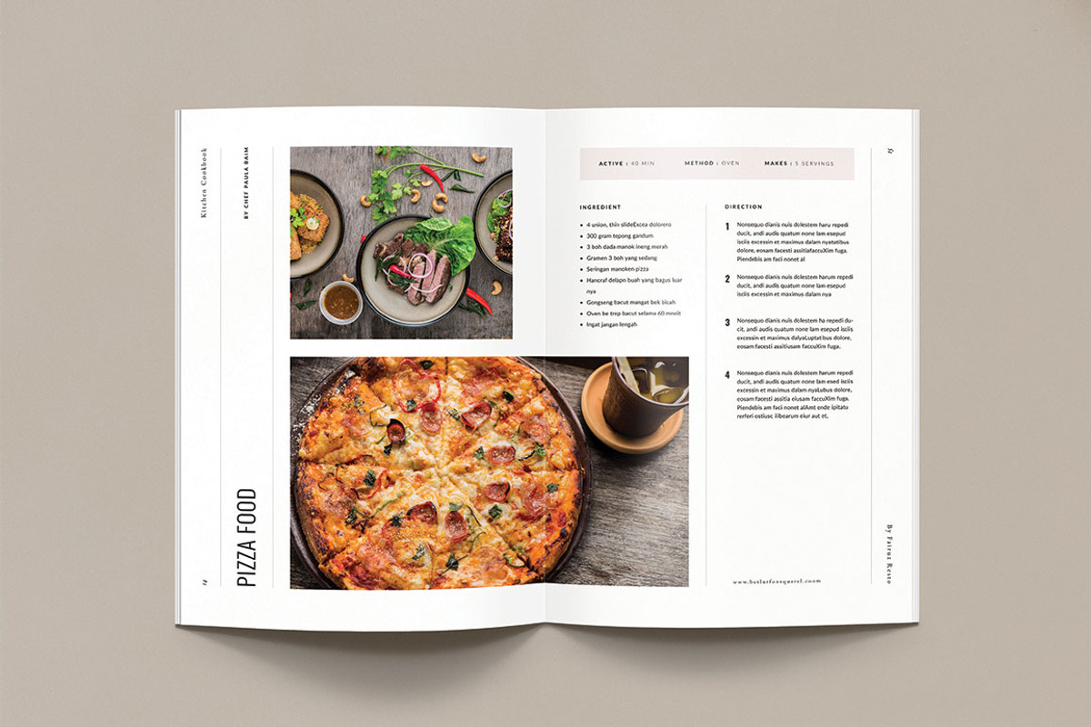 Cookbook / Recipe Book, a Brochure Template by Occy Design (Photo 6 of 10)