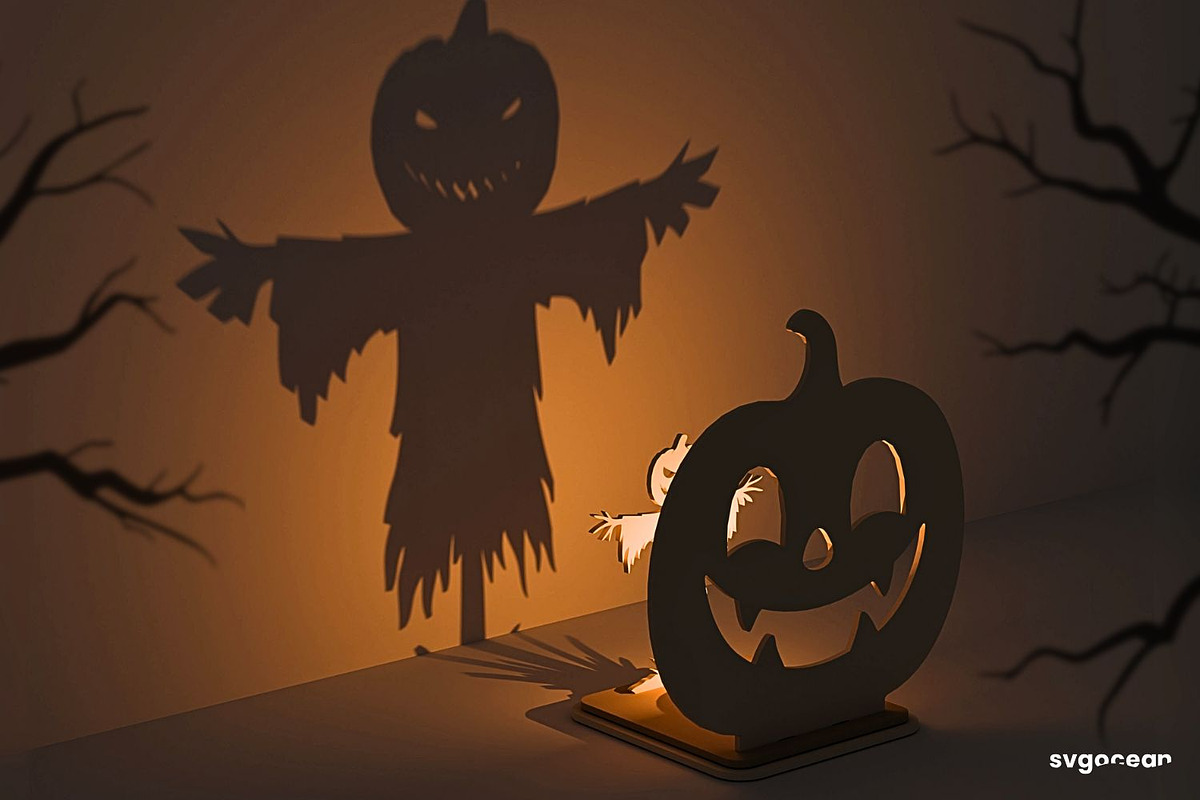 Halloween Shadow Candle Holders, a Decorative Illustration by svgocean (Photo 11 of 14)