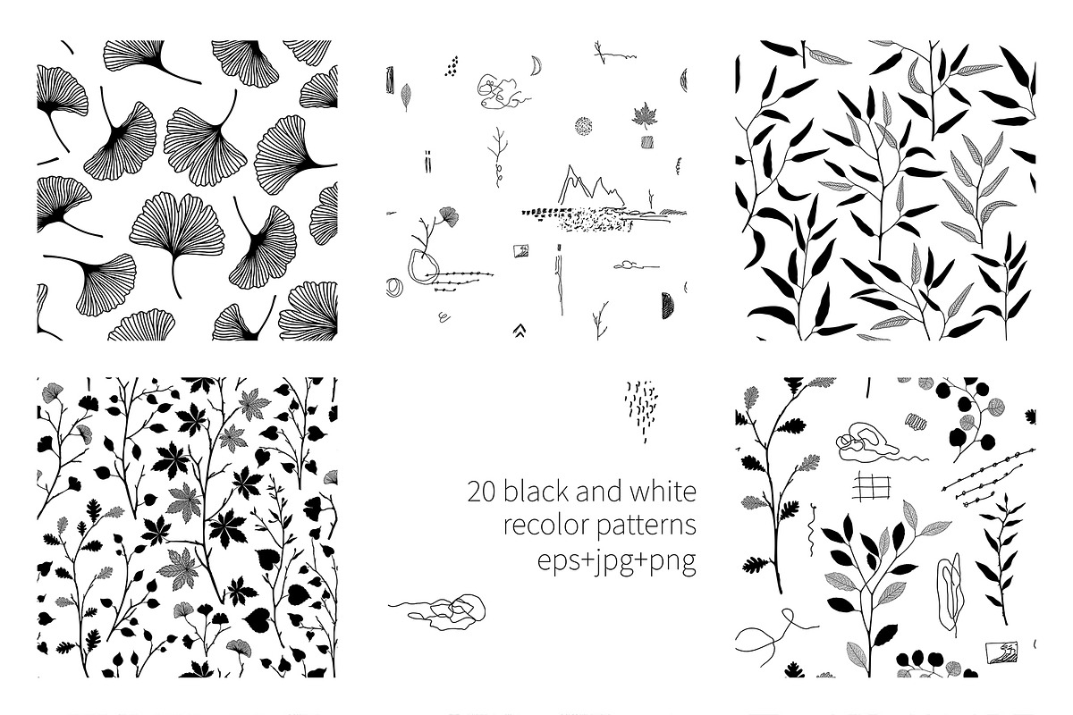 Modern graphic elements. Art leaves, an Object Graphic by white angel arts (Photo 16 of 19)
