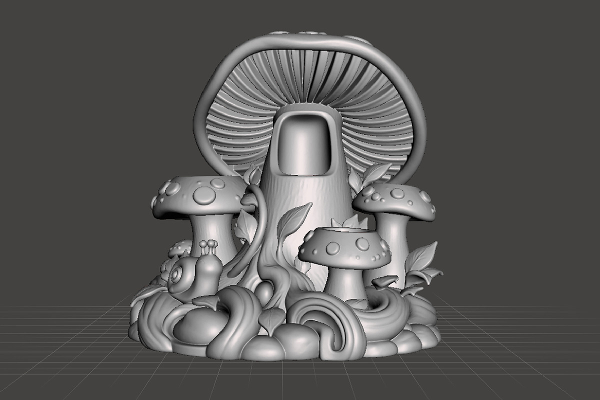 Mushroom Desk Organizer 3D Print STL, a Plants & Tree 3D Model by Creative Art (Photo 4 of 4)