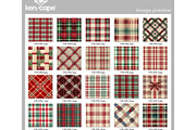 20 Xmas Plaid Linen Digital Paper, a Background Photo by KenScape (Thumbnail 3 of 3)