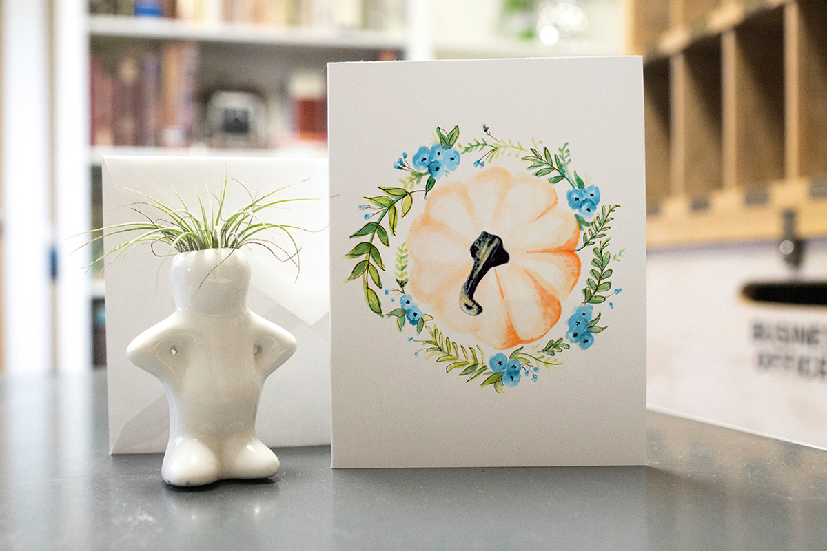 Pumpkin Flower Wreath, an Illustration by Studio Meraki (Photo 3 of 3)